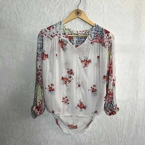 Lucky Brand Floral Peasant Blouse - Picture 4 of 11